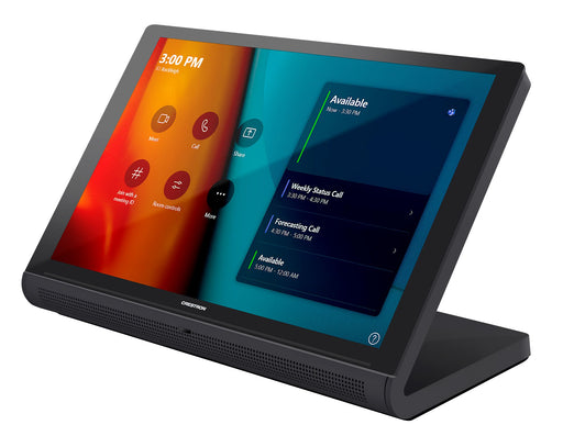 Crestron UC-B31-T video conferencing system for Microsoft Teams® Rooms, featuring an intelligent soundbar and camera with advanced AI capabilities.