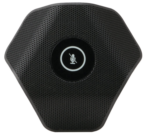Crestron UC-M70-T Microsoft Teams® Rooms system for large conference rooms, featuring a tabletop touch controller, high-quality speakerphone, and 4K camera.
