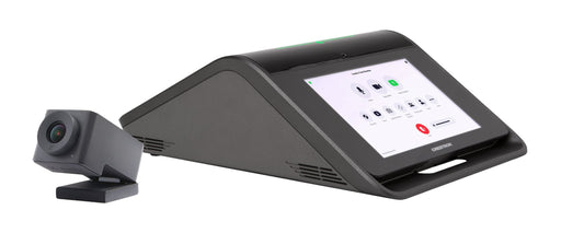 Crestron UC-MX50-Z video conferencing system for Zoom Rooms with touch controller, speakerphone, and advanced collaboration features.