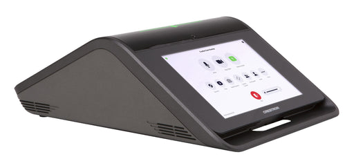 Crestron UC-MX70-Z Zoom Rooms video conferencing system with touch screen, high-quality audio, and camera for large meeting spaces.
