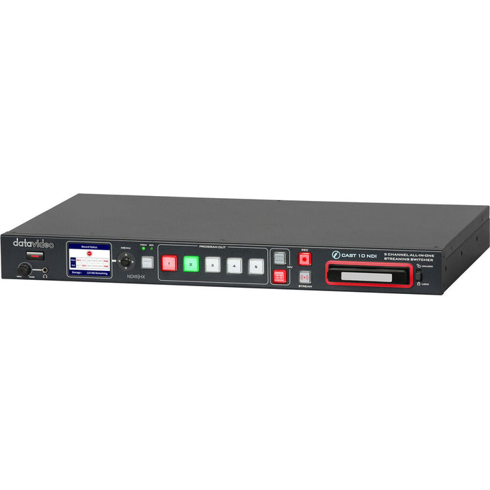 Data Video iCast 10NDI streaming and production switcher with touchscreen control and NDI support.