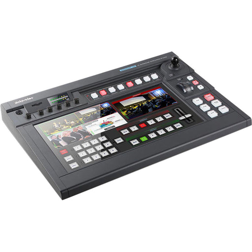 DataVideo SHOWCAST 100-TRK 3 bundle featuring 4K switcher, three PTZ cameras, and HDBaseT receiver​