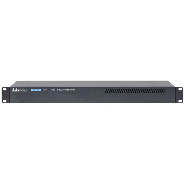 DataVideo SHOWCAST 100-TRK 3 bundle featuring 4K switcher, three PTZ cameras, and HDBaseT receiver​