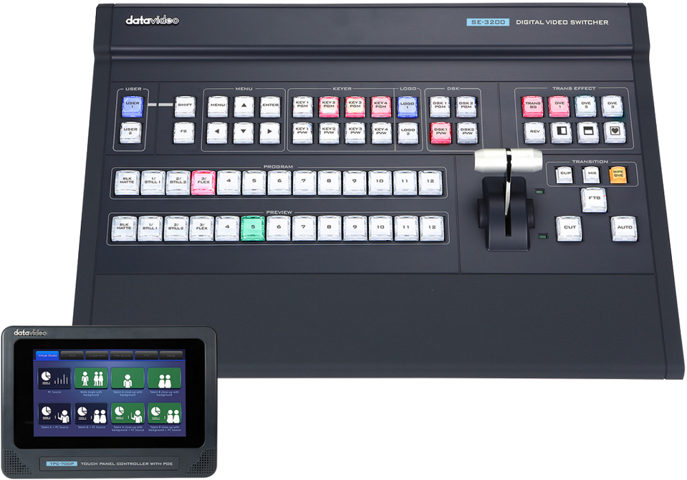 Data Video TPC-700P PTZ Camera Control Touch Panel for live production.