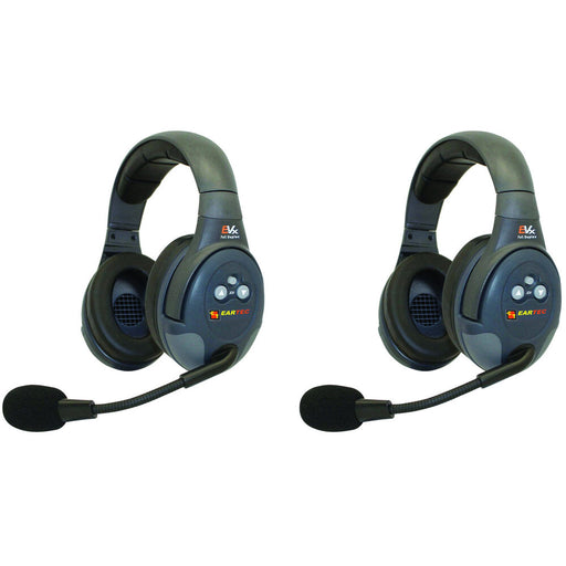 Eartec EVX2SD dual-ear wireless headset system with splitter cable