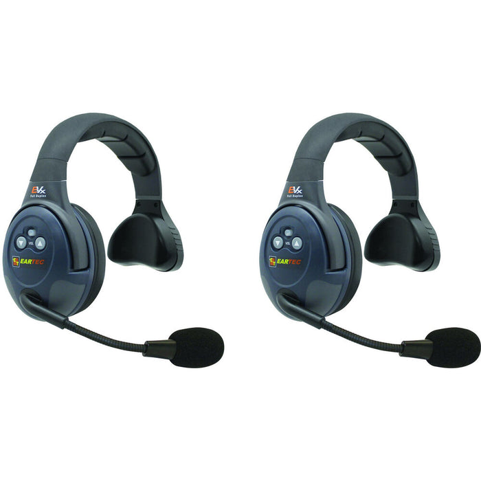 Eartec EVX2S dual headset wireless intercom system with hands-free communication