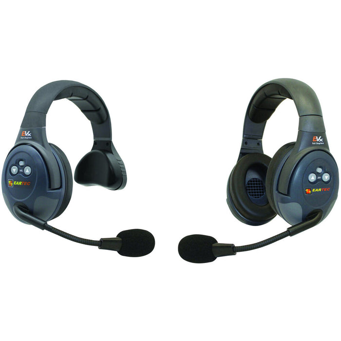 Eartec EVX2SD dual-ear wireless headset system with splitter cable