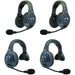Eartec EVX422 four-user wireless intercom system with single and dual-ear headsets