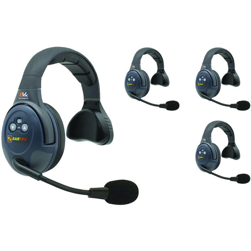 Eartec EVX4S 4-person wireless intercom system with headsets
