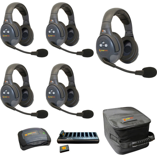 Eartec EVX6S-CM wireless intercom system with six Cyber headsets