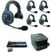 Eartec EVX5S wireless intercom system with five headsets and full duplex communication