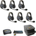 Eartec EVX6D-CM wireless 6-user intercom system with Com-Center hub and headsets