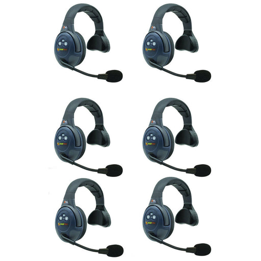 Eartec EVX6S 6-person single-ear wireless intercom system with headsets and base station