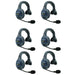 Eartec EVX6S 6-person single-ear wireless intercom system with headsets and base station