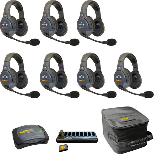 Eartec EVX7D-CM dual-ear wireless headset system with Com-Center for seamless team communication