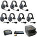 Eartec EVX7S-CM 7-person wireless intercom system with headsets and custom case