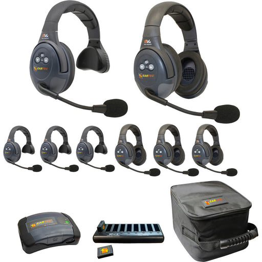 Eartec EVX844-CM 8-Person Wireless Intercom System with ComCenter Base Station