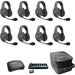 Eartec EVX8D-CM wireless intercom system with eight cyber headsets