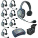 EARTEC HUB8S Wireless Intercom System – 8-User Full-Duplex Communication with HUB Base, UltraLITE Headsets, and Rechargeable Batteries for Team Coordination.