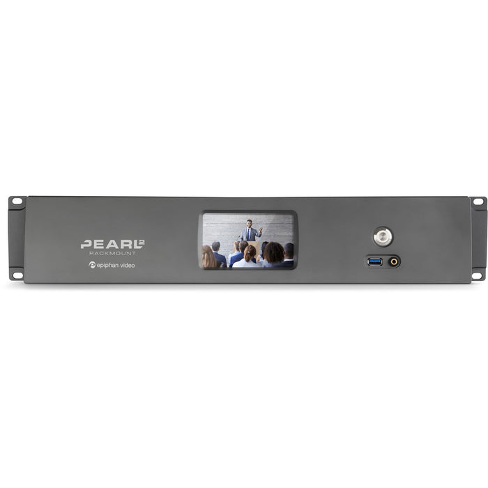 Front view of the Epiphan Pearl-2 Rackmount Video Production Device - 2RU (ESP1151)
