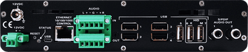 EvertzAV UXP-RS4K-4 Standalone IPMX Certified 10GE AV Quad Image Processor and Receiver for 4K AV-over-IP video processing and multi-window display applications.