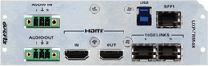 EvertzAV UXP-TRM4K Modular AV Gateway for 4K UHD AV-over-IP distribution with modular expansion and professional HDMI connectivity.