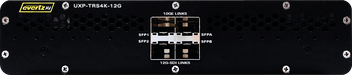 EvertzAV UXP-TRXS-5G Standalone 5G HEVC/H.264 Encoder and Decoder for low-latency video streaming, remote production, and professional broadcast applications.