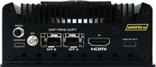 EvertzAV UXP-TRXS-UCPT Standalone IPMX Certified Transceiver Gateway with USB Capture for professional AV-over-IP and video conferencing applications.