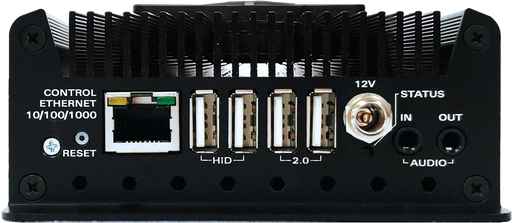 EvertzAV UXP-TRXS-UCPT Standalone IPMX Certified Transceiver Gateway with USB Capture for professional AV-over-IP and video conferencing applications.