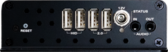 EvertzAV UXP-TRXS4K-USB2-RJ Standalone 4K60 AV Gateway with USB 2.0 and 1/2.5GE RJ45 Ethernet for professional AV-over-IP installations.