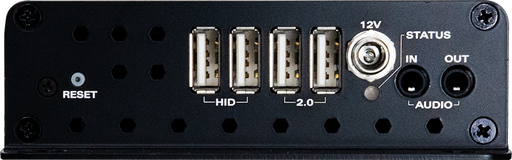 EvertzAV UXP-TRXS4K-USB2-RJ Standalone 4K60 AV Gateway with USB 2.0 and 1/2.5GE RJ45 Ethernet for professional AV-over-IP installations.