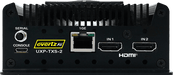 EvertzAV UXP-TXS-2 Standalone Dual-Channel HDMI AV Transmitter for professional dual-source HDMI video, audio, and control signal distribution over IP networks.