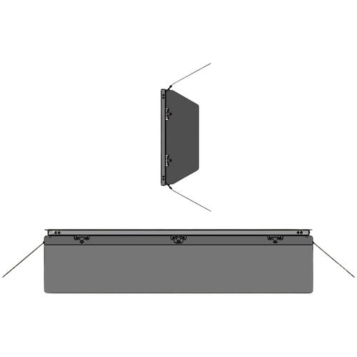Fluotec 4-Leaf Barndoor Set mounted on CineLight 240 LED Panel for precise light shaping