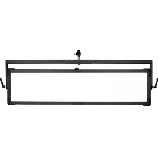 Fluotec Cinelight 200L 4x1 RGBWW LED panel with yoke for broadcast, film, and studio lighting applications.