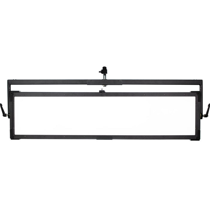 Fluotec Cinelight 200L 4x1 RGBWW LED panel with yoke for broadcast, film, and studio lighting applications.