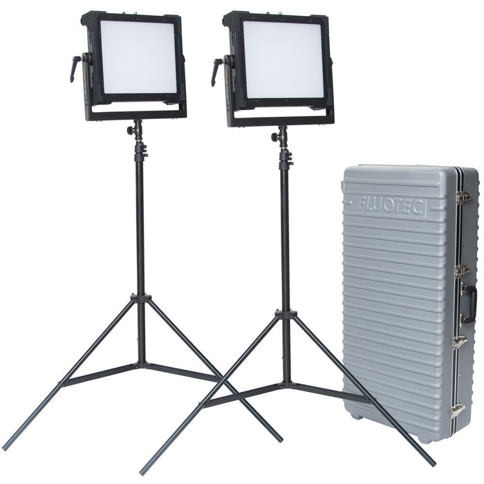Fluotec CineLight 50 RGB LED Light Panel Gold Mount 2-Light Kit with soft diffusion and full color control