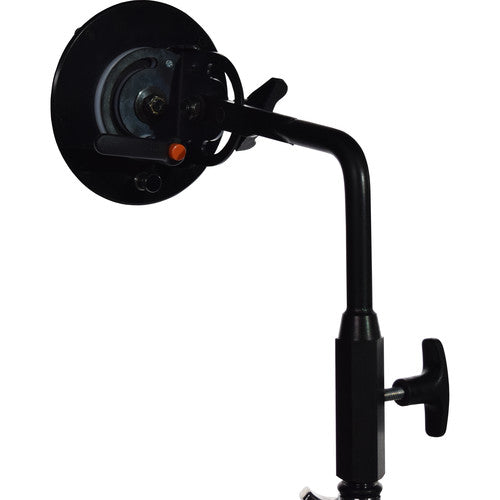 Fluotec mounting bracket with stabilizer arm designed for CineLight 120 Series LED fixtures