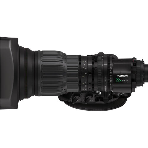 Fujinon 4K broadcast 22x zoom lens with S10 digital servo for professional UHD live production and ENG applications