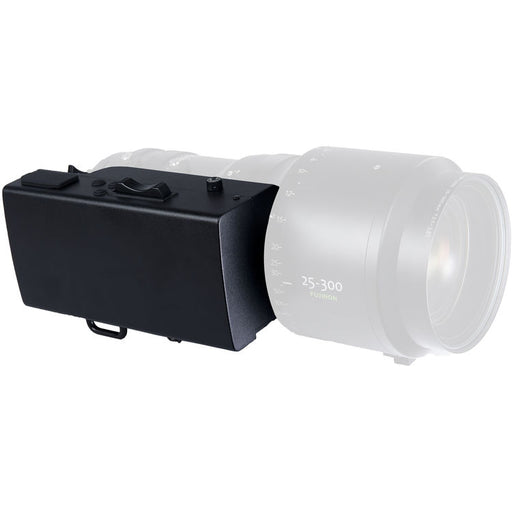 Fujinon ESM-15A-SA Digital Servo Unit for the Fujinon ZK12x25 Cine Zoom Lens providing precision electronic zoom, focus, and iris control for professional cinema production.