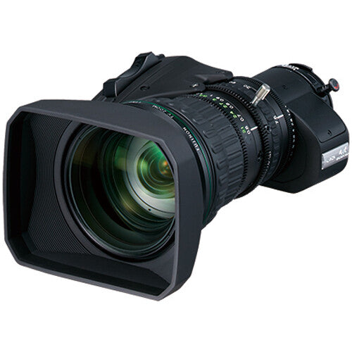 Fujinon UA18x7.6BERD-S10 18x UHD 4K ENG broadcast zoom lens with 2x extender and S10 servo for 2/3-inch cameras