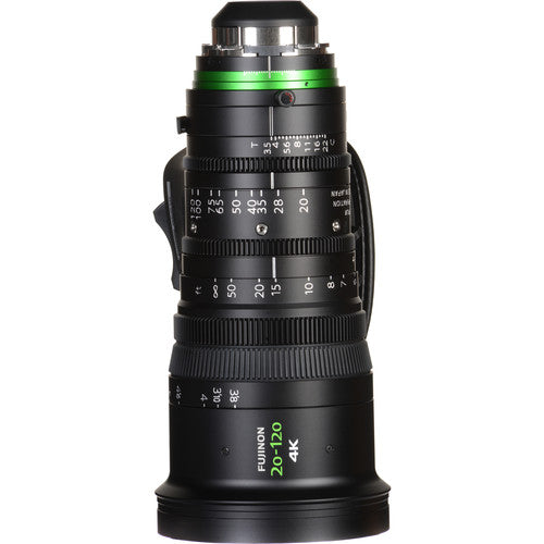 Fujinon XK20-120mm T3.5 Cabrio PL Mount cinema zoom lens without servo motor for professional digital cinema production.