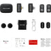 Hollyland LARK A1 Combo 2-person wireless microphone system with USB-C and Lightning connectors in space gray