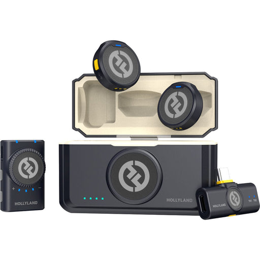 Hollyland LARK M2 2-Person Wireless Mini Combo Microphone System in Shine Charcoal