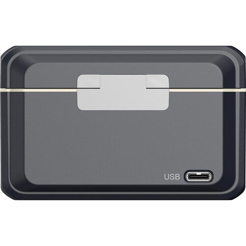 Hollyland LARK M2 DUO 2-person wireless camera-mount microphone system in shine charcoal with transmitters and receiver