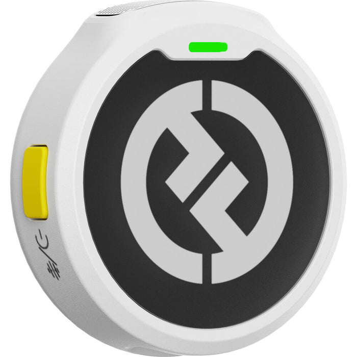 Hollyland LARK M2 DUO 2-person wireless microphone system in ivory white with compact transmitters and receiver