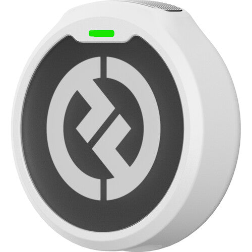 Hollyland LARK M2 DUO 2-person wireless microphone system in ivory white with compact transmitters and receiver