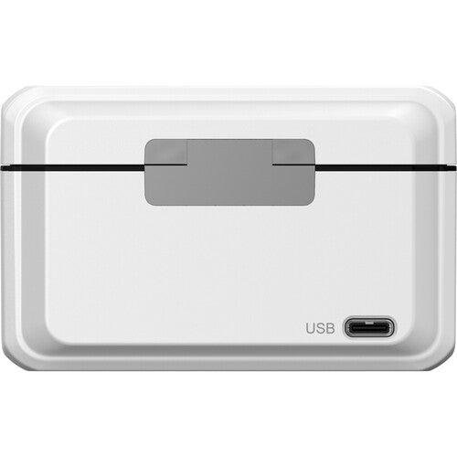 Hollyland LARK M2 DUO 2-person wireless microphone system in ivory white with compact transmitters and receiver