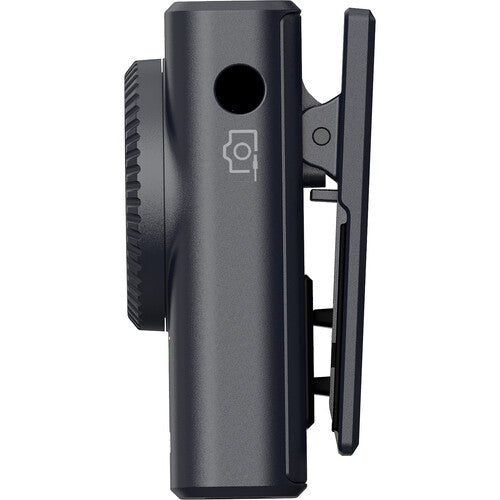 Hollyland LARK M2 DUO 2-person wireless microphone system in shine charcoal with compact transmitters and receiver