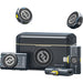 Hollyland LARK M2 DUO 2-person wireless microphone system in shine charcoal with compact transmitters and receiver