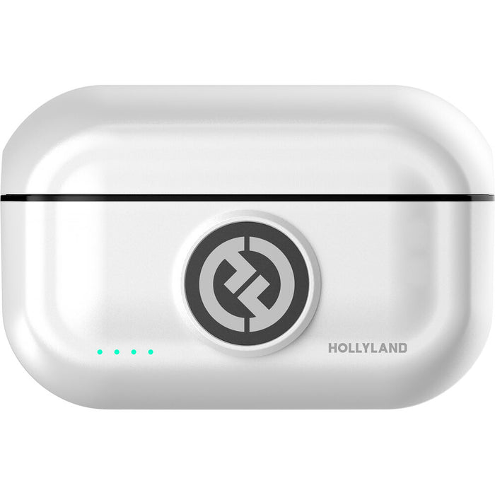 Hollyland LARK M2 DUO wireless microphone system with Lightning connector in ivory white